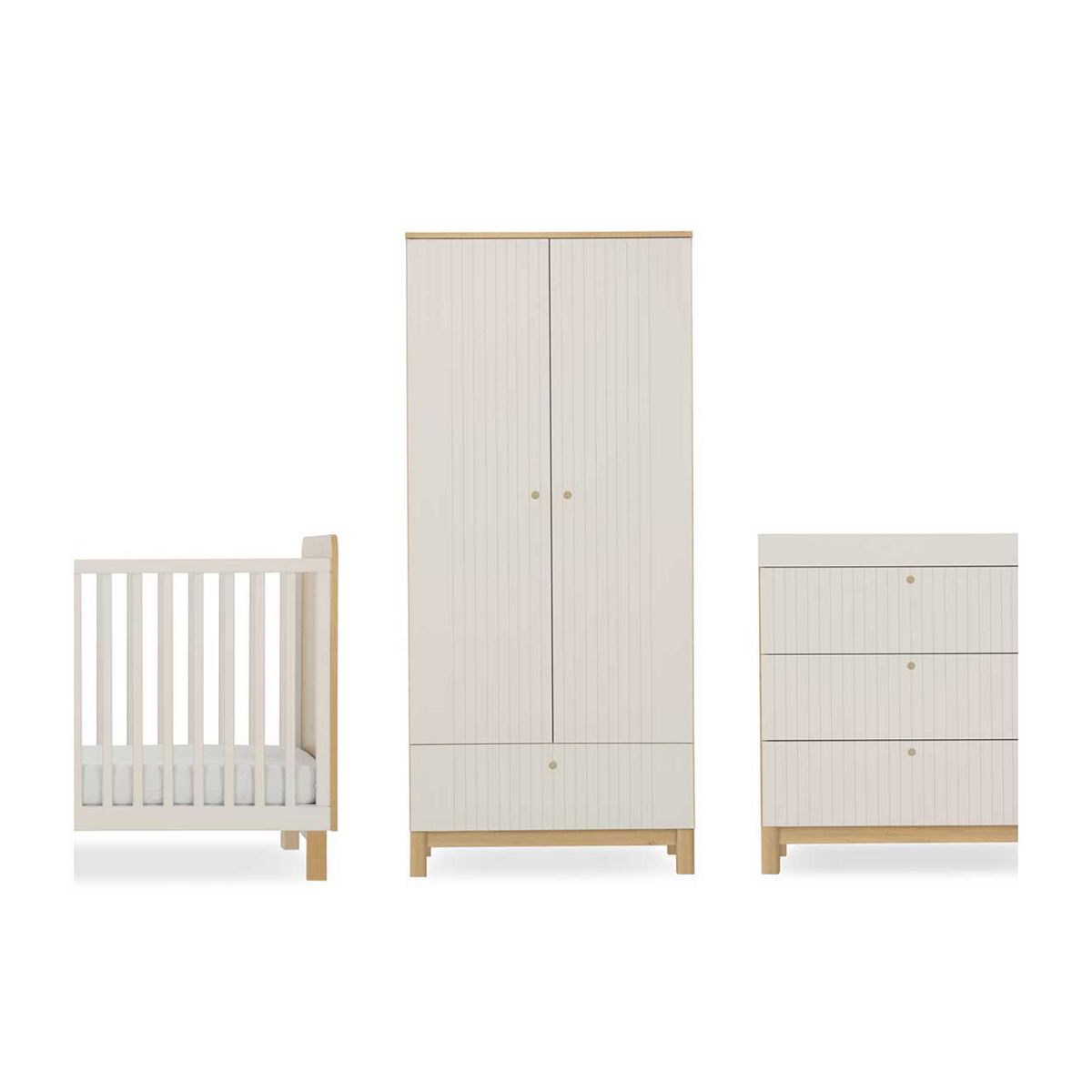 Cuddleco - Remi Nursery Furniture 3 Piece Set - Oak - Cashmere