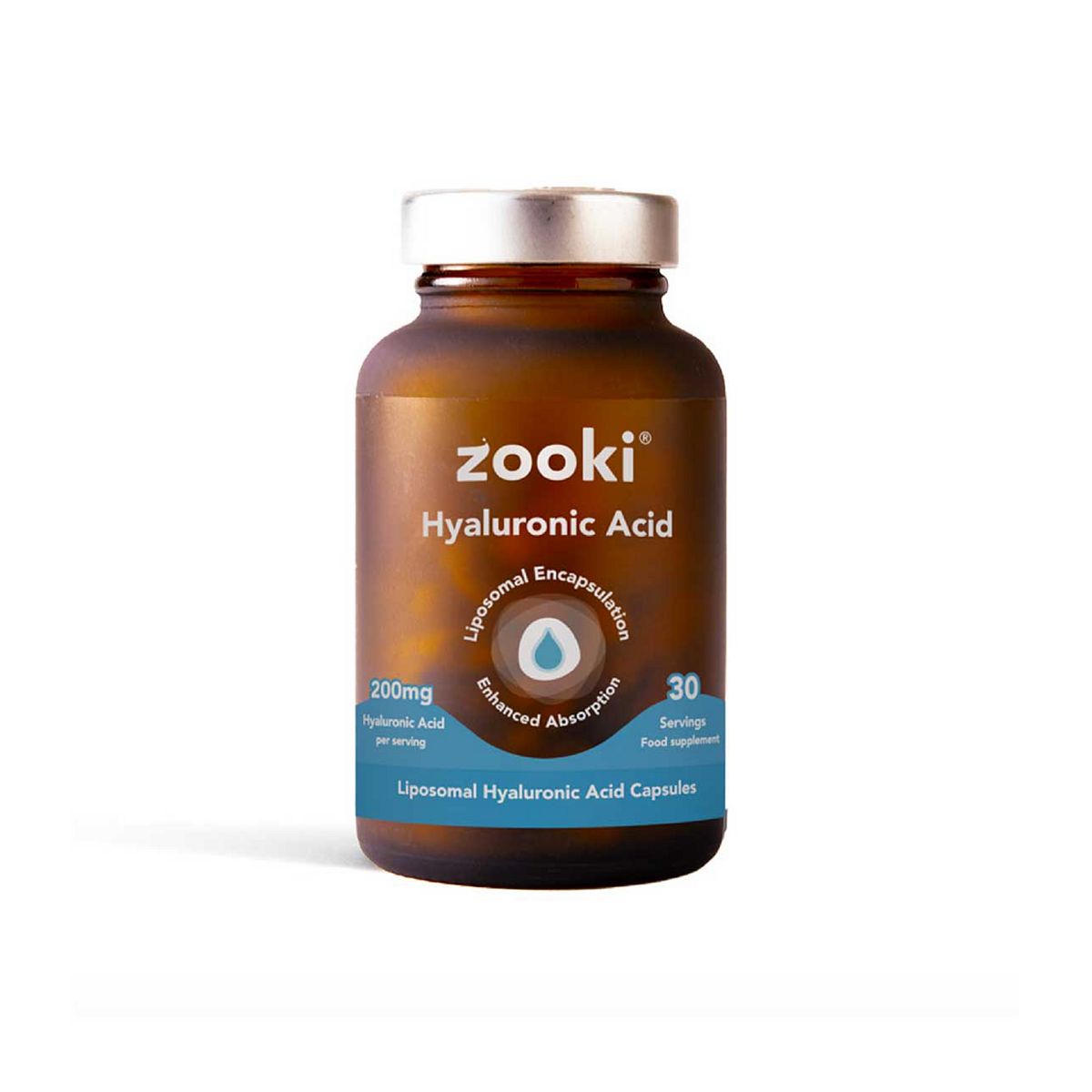 Zooki Liposomal Hyaluronic Acid 200Mg Capsules - 30 Day Supply