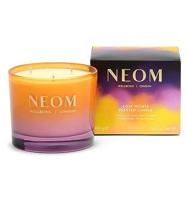 Click to view product details and reviews for Neom Wellbeing Cosy Nights 3 Wick Candle 420g.