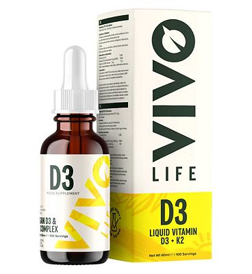 Vivo Life Vitamin Liquid D3 And K2 Complex Lemon Flavour 50ml