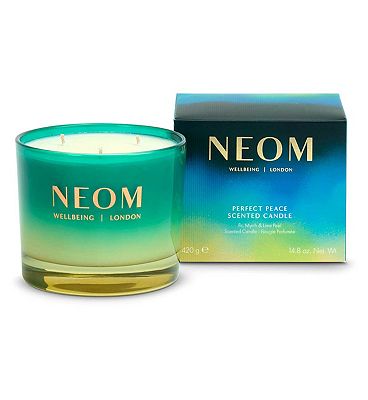 Click to view product details and reviews for Neom Wellbeing Perfect Peace 3 Wick Candle 420g.