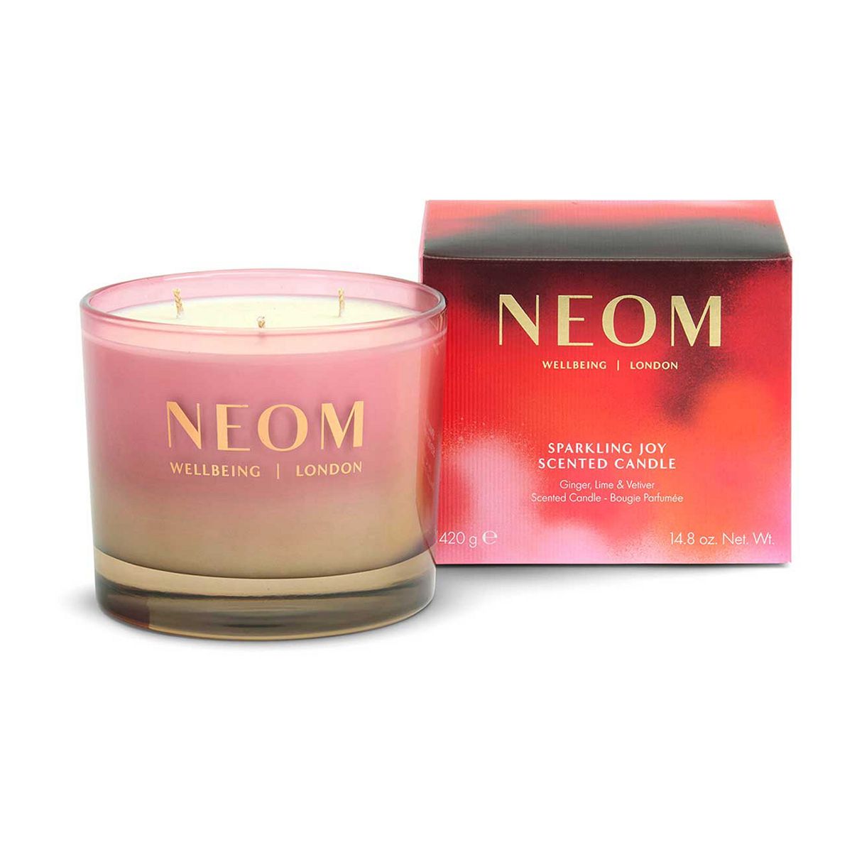 Neom Wellbeing Sparkling Joy 3 Wick Candle 420G