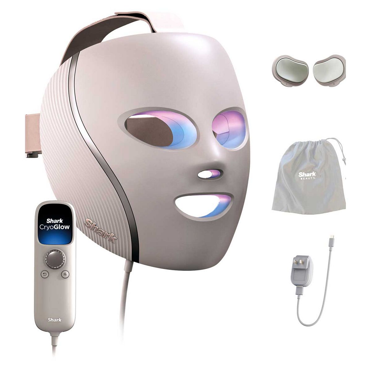 Shark Cryoglow Under-Eye Cooling & Led Anti-Ageing Blemish Repair Mask - Pink