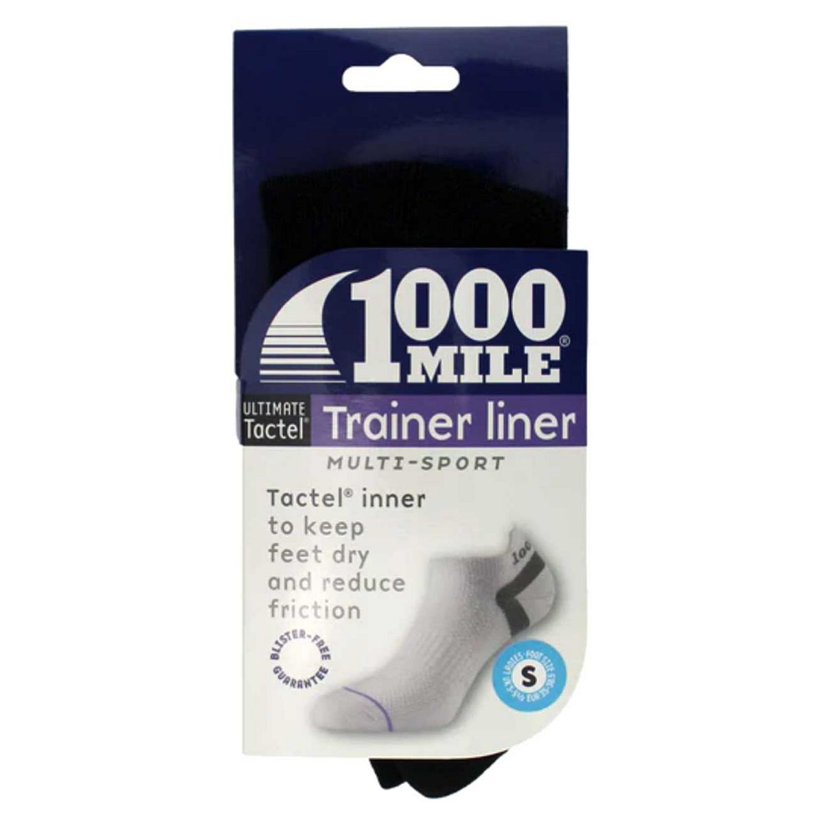1000 Mile Ultimate Tactel Trainer Liner Double Layer Socks Black - Medium Multicolor