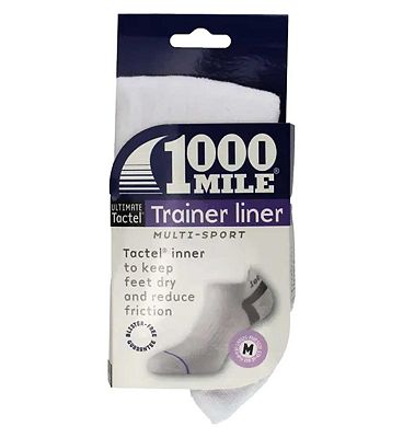 1000 Mile Ultimate Tactel Trainer Liner Double Layer Socks White -  Small