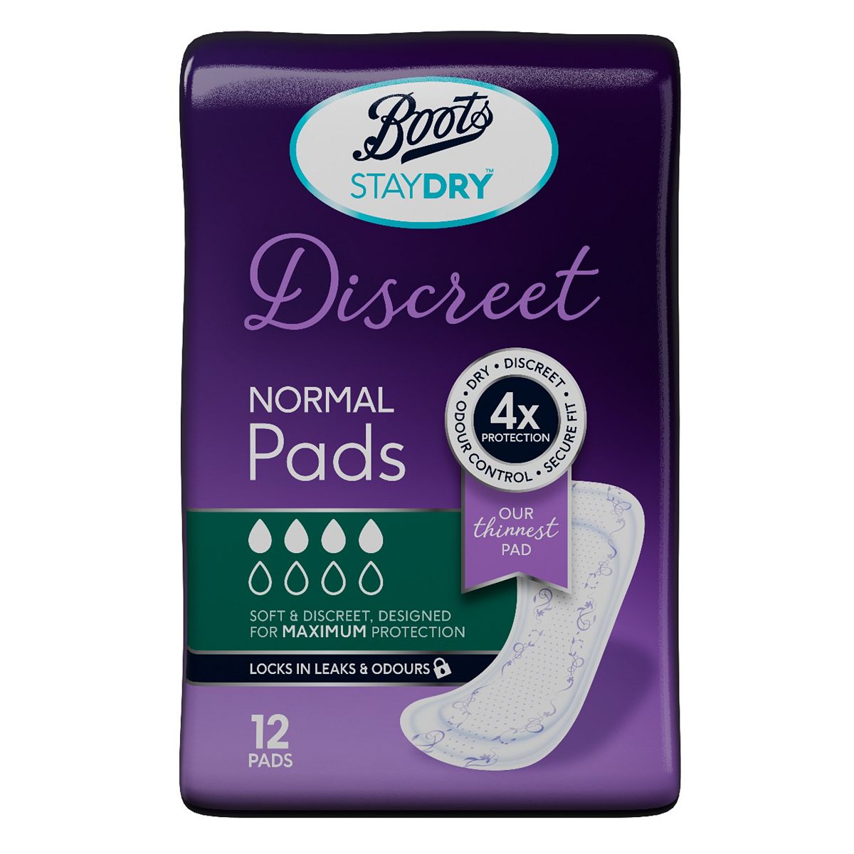 Staydry   Discreet Normal Pads 12S