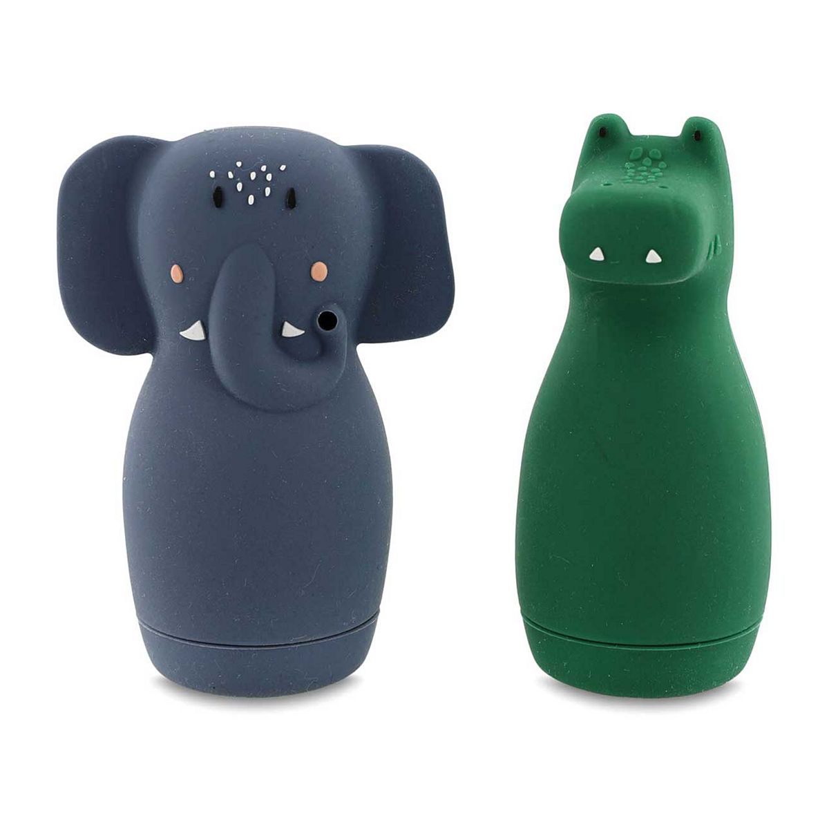 Trixie Bath Toy Squeezy Mrs Elephant & Mr Crocodile Set