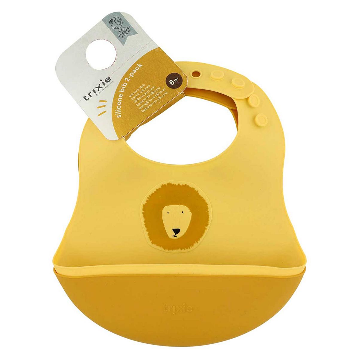 Trixie Silicone Bib 2 Pack Mr Lion