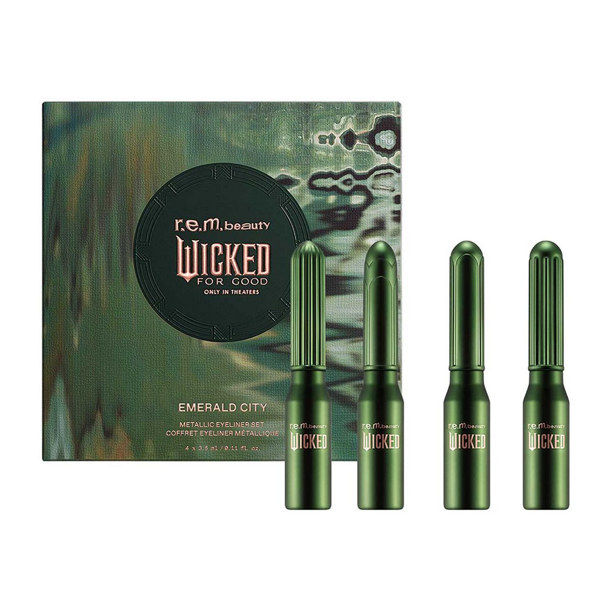 r.e.m. beauty X Wicked: For Good - Emerald City Metallic Eyeliner Set