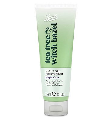 Boots Tea Tree And Witch Hazel Night Gel Moisturiser 75ml