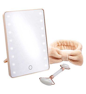 Sensio LED Mirror & Jade Roller Gift Set