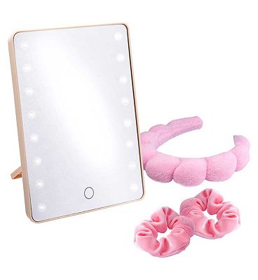 Sensio LED Mirror & Hair Accessory Gift Set