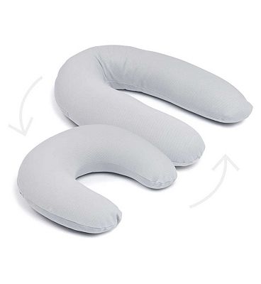 Doomoo Twisty 2 In1 Maternity And Nursing Pillow Pearl Grey