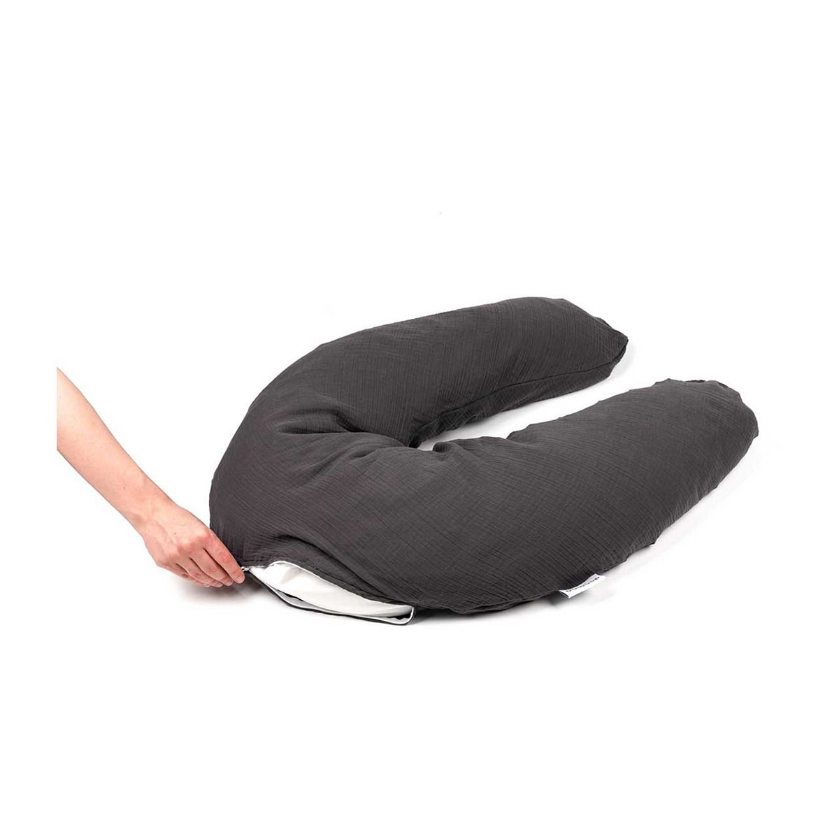 Doomoo Comfy Big Maternity Pillow Muslin Grey