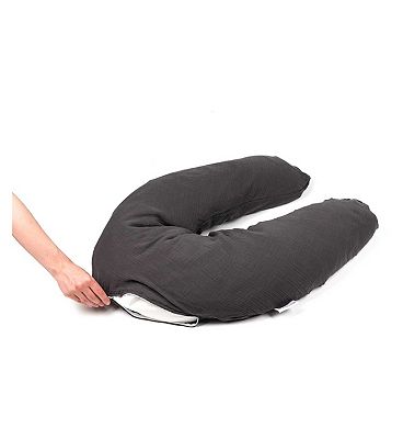 Doomoo Comfy Big Maternity Pillow Muslin Grey