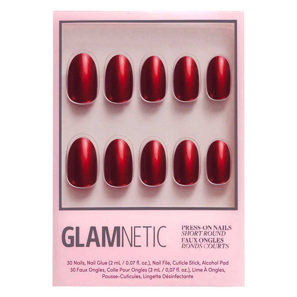 Glamnetic Press On Nail Kit Cherry Glaze 30S