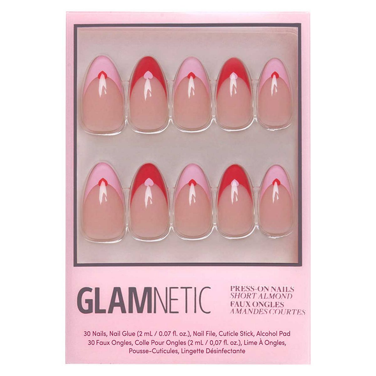 Glamnetic Press On Nail Kit Pure Hearted 30S
