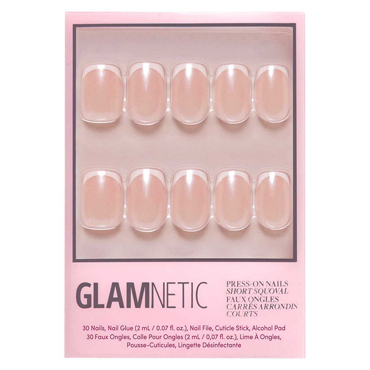 Glamnetic Press On Nail Kit French Tip La Perle 30S