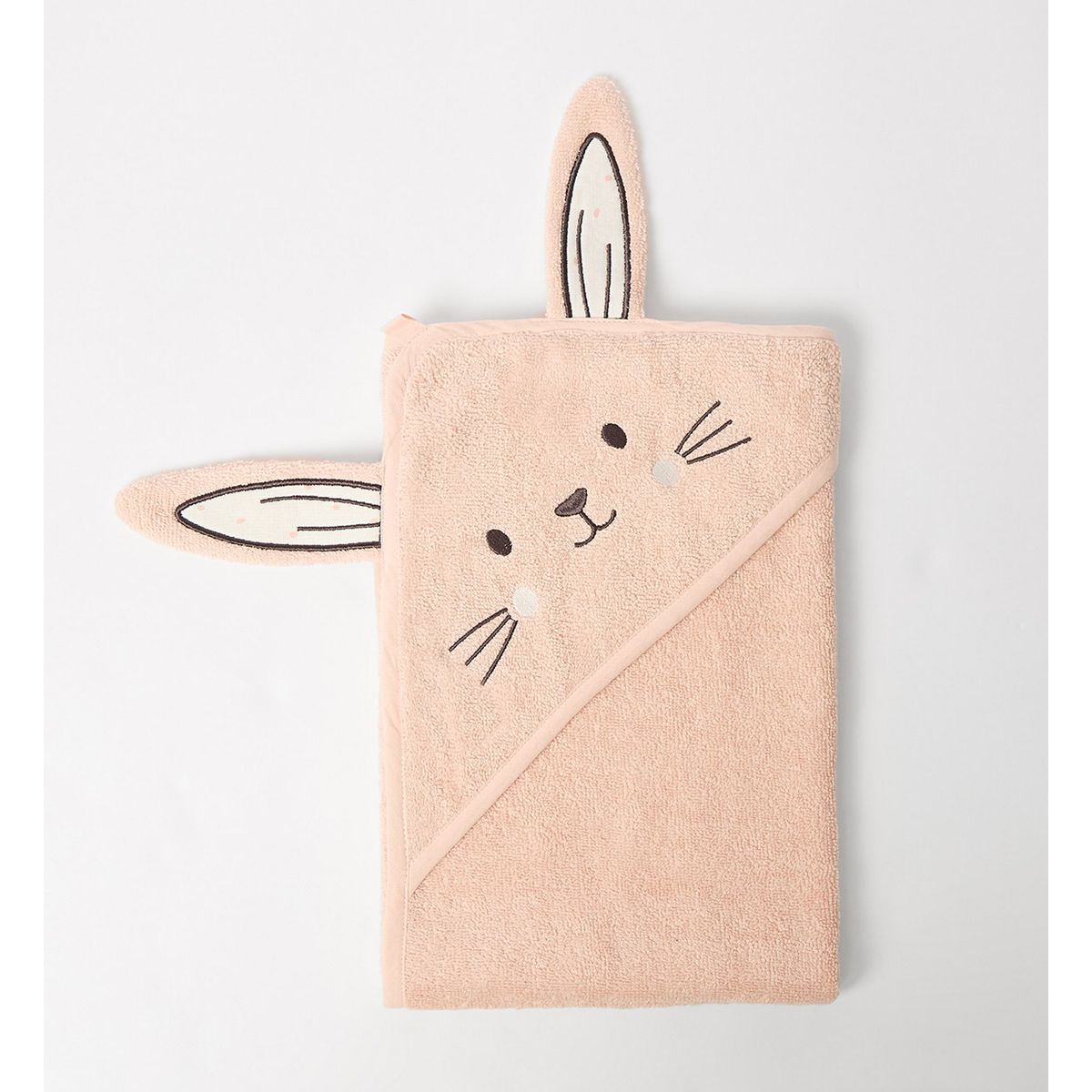 Maybe Baby Cuddle And Dry Bunny Hooded Pink Towel