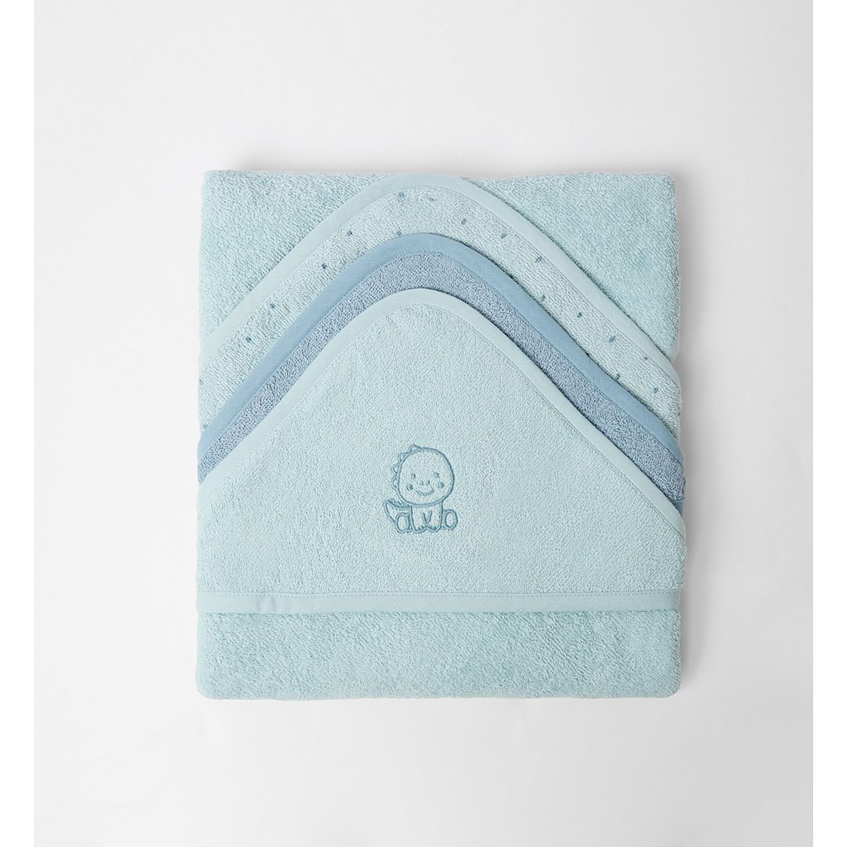 Maybe Baby Cuddle And Dry Hood Blue Towels 3 Pack