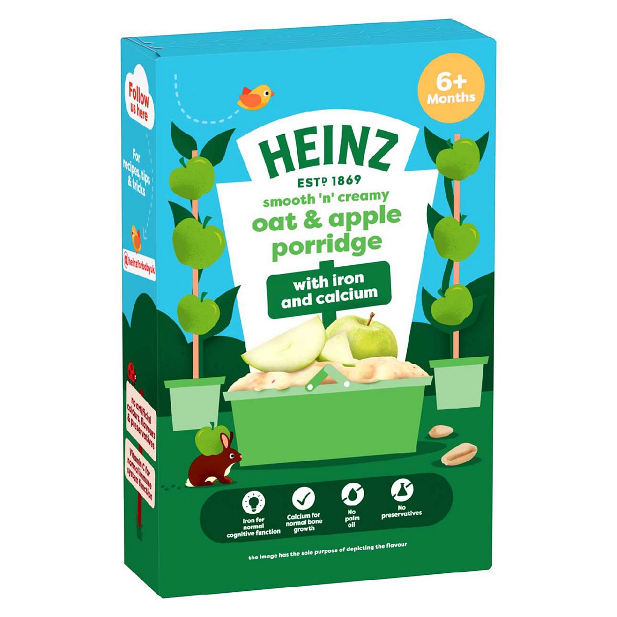 Heinz Oat And Apple Porridge Baby Food Cereal Box 6+ Months 125G