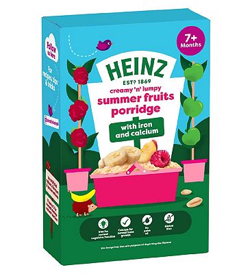 Heinz Summer Fruit Porridge Baby Food Cereal Box 7+ Months 200g (3)