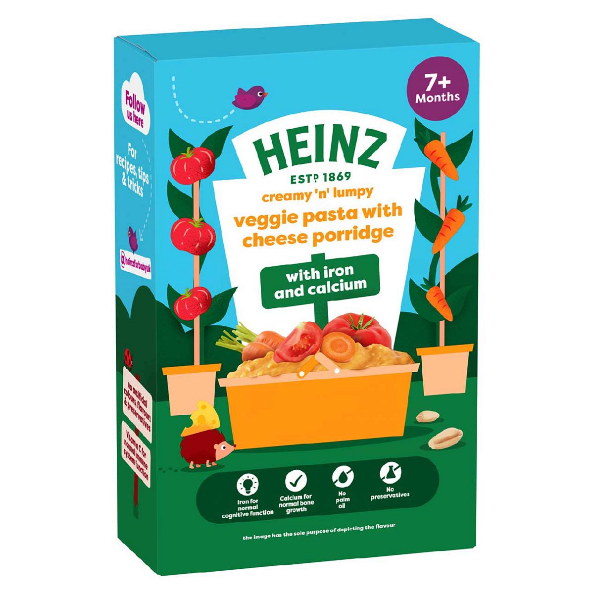 Heinz Cheese Veggie Pasta Porridge Baby Food Cereal Box 7+ Months 200G