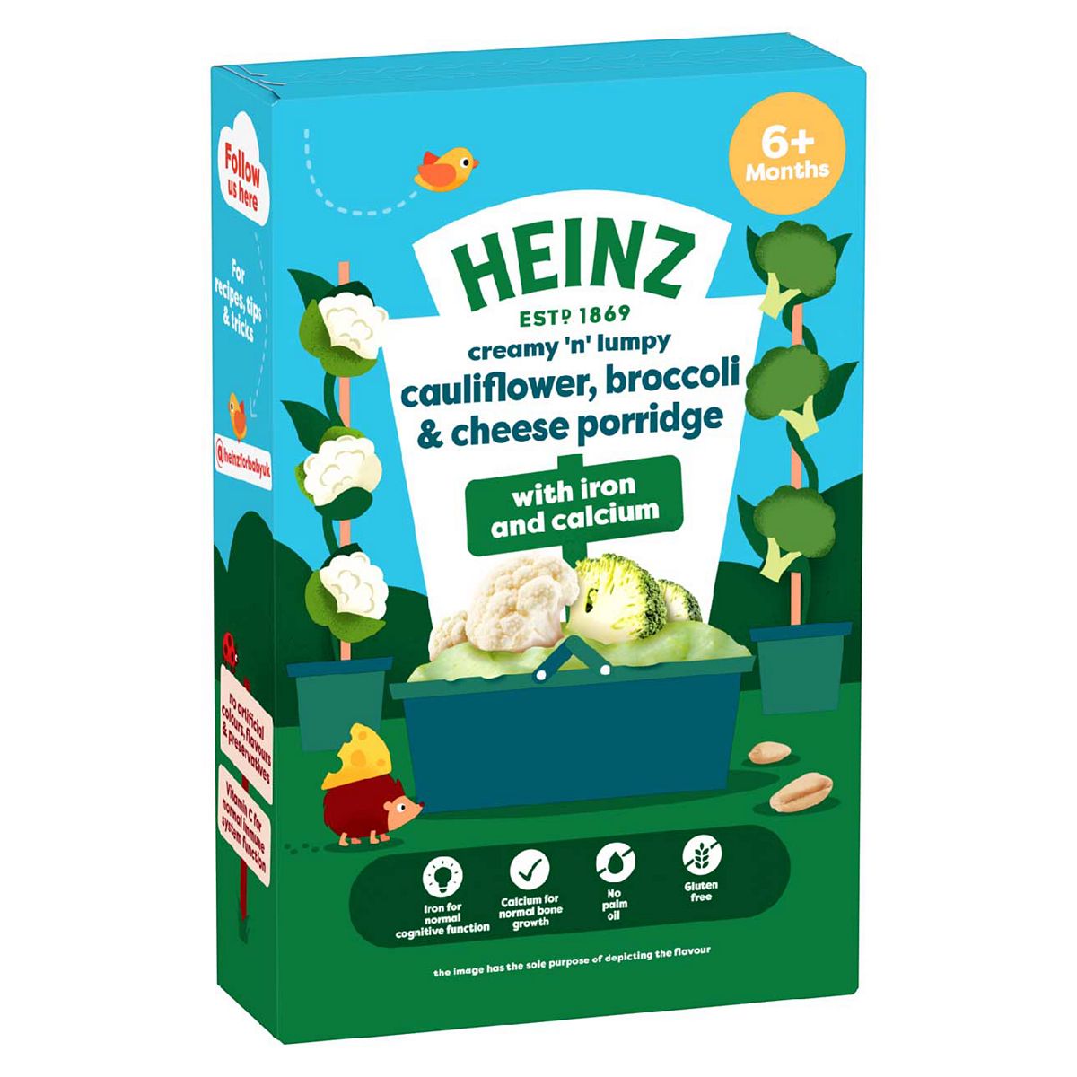 Heinz Cauliflower Broccoli And Cheese Porridge Baby Food Cereal Box 6+ Months 125G
