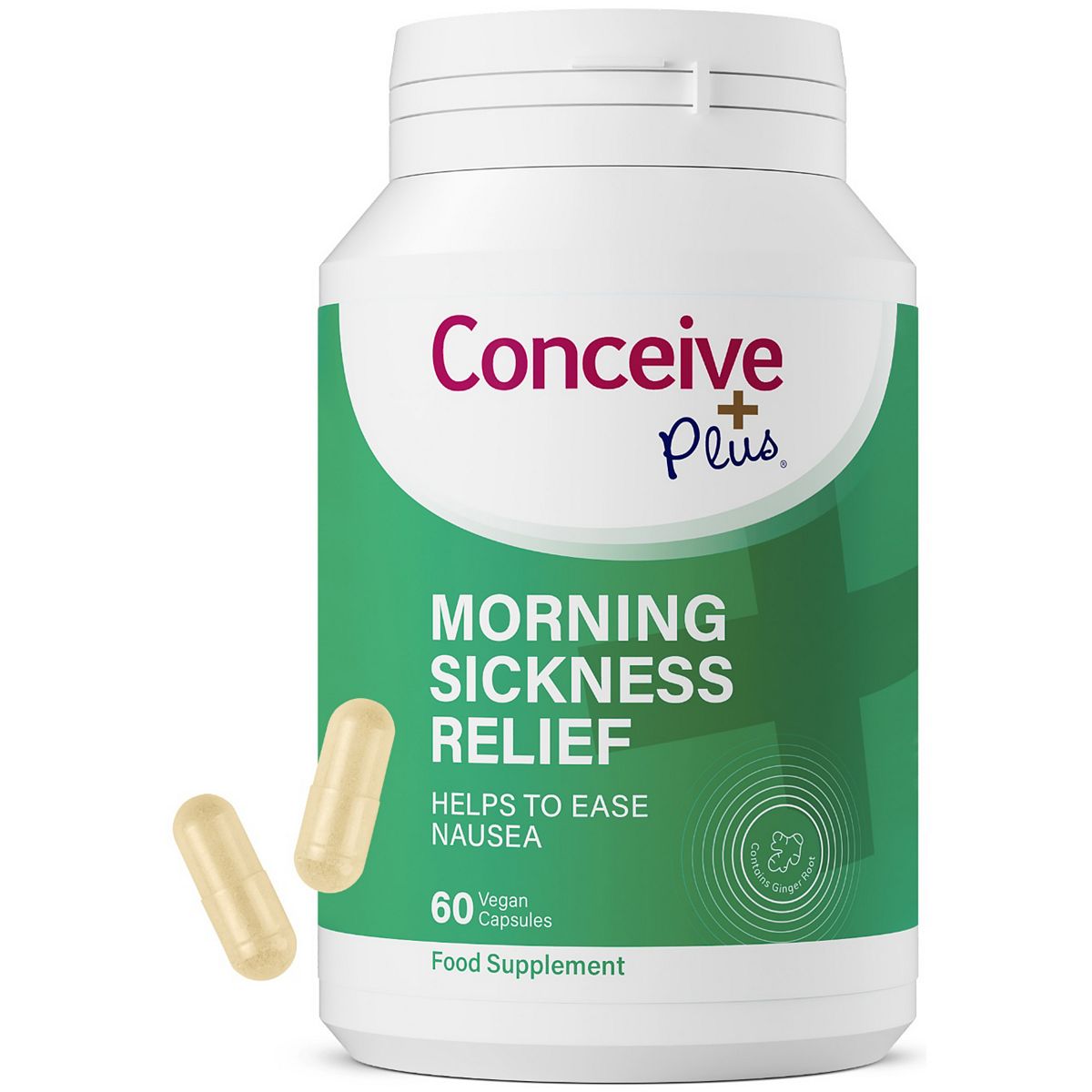 Conceive Plus Morning Sickness Relief, Helps Ease Nausea, 60 Capsules