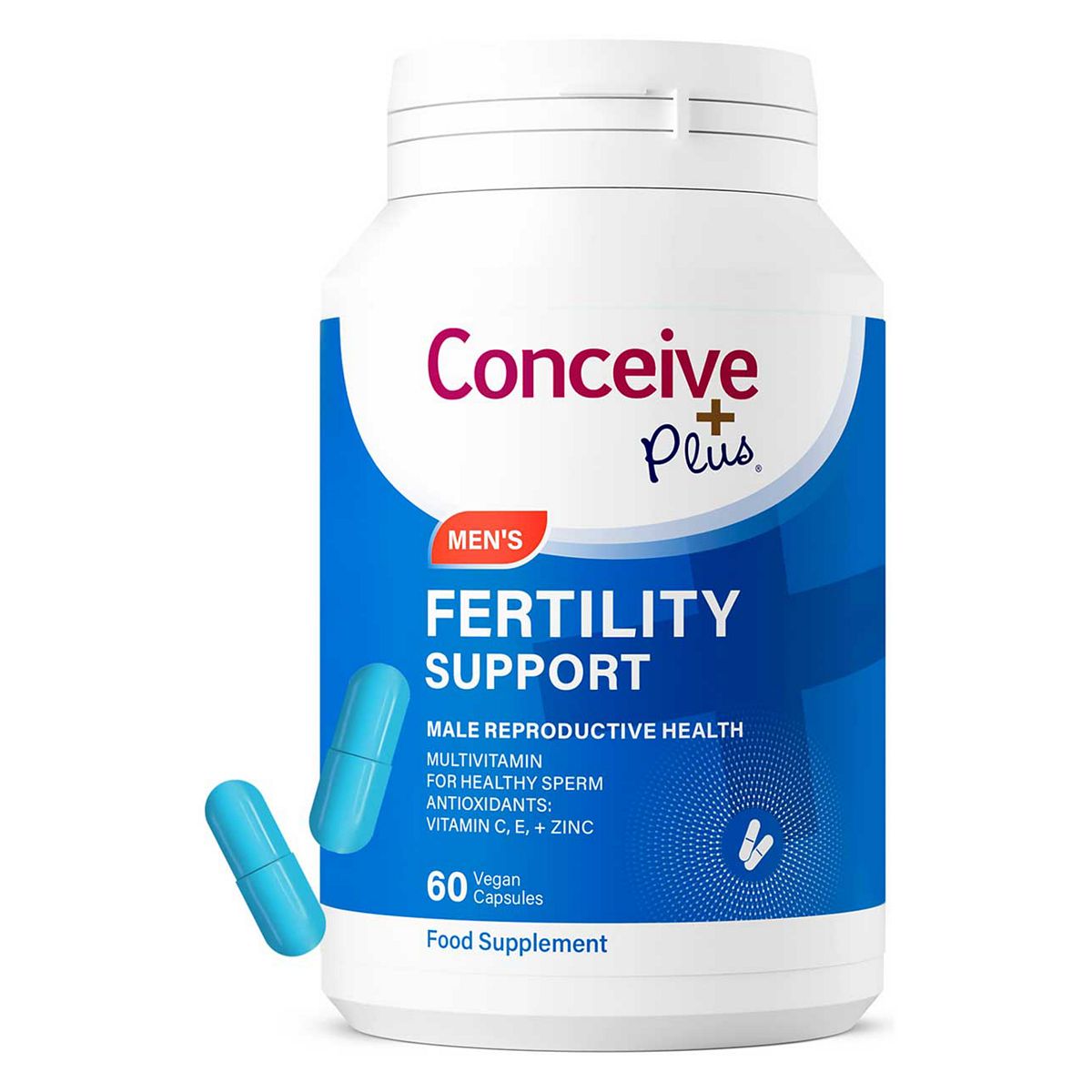 Conceive Plus Men's Fertility Support, Male Vitamins, 60 Capsules