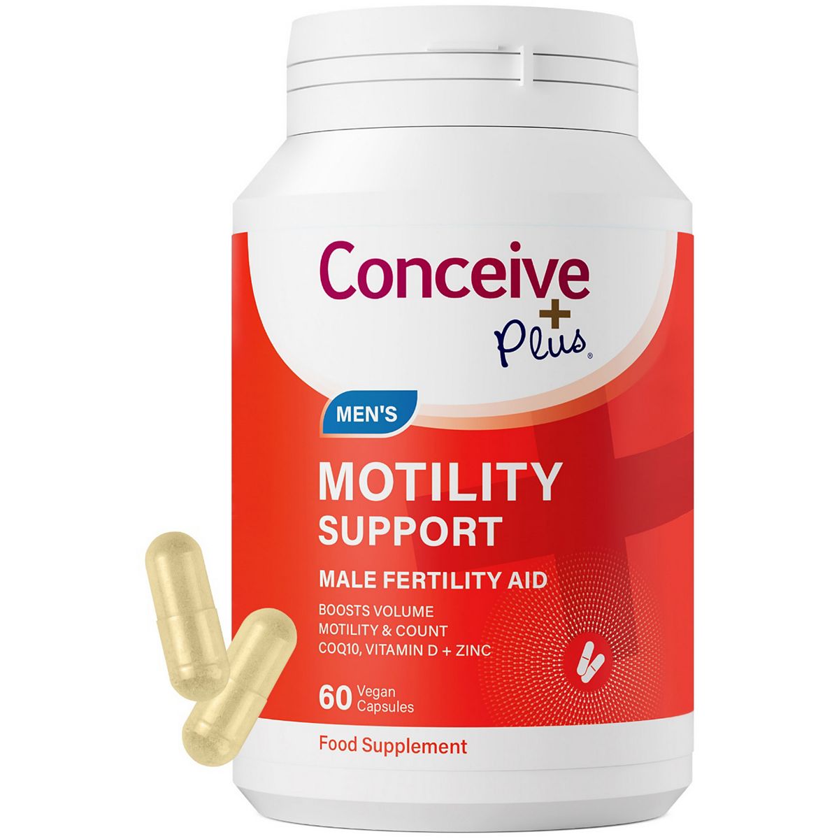 Conceive Plus Motility Support, Helps Sperm Volume & Count, 60 Capsules