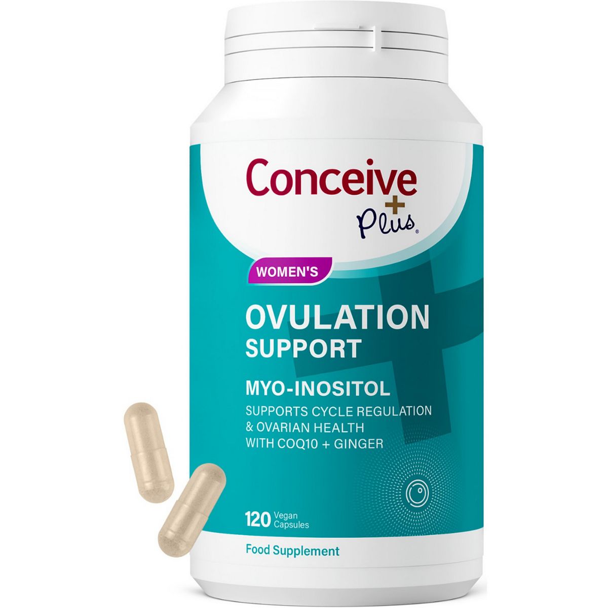 Conceive Plus Ovulation Support, Myo-Inositol Supplement, 120 Capsules