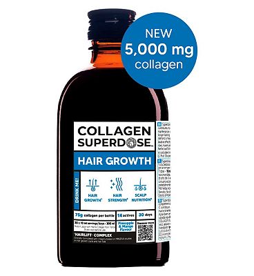 Click to view product details and reviews for Collagen Superdose Hair Growth Liquid Collagen Supplement 300ml.