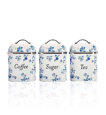 Laura Ashley Canisters China Rose Set