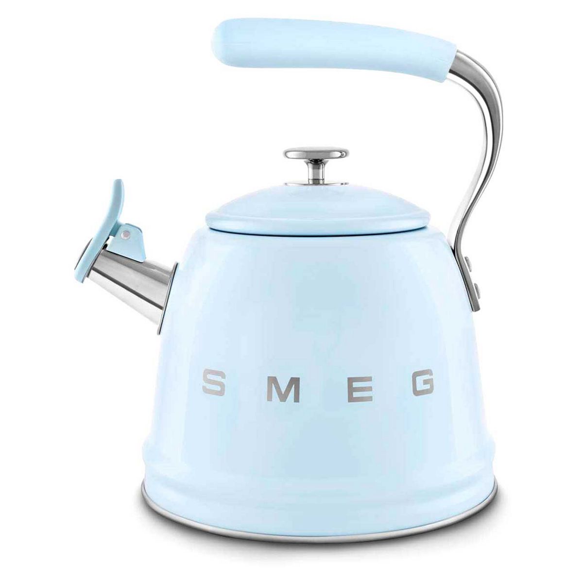 Smeg Whistling Kettle In Pastel Blue