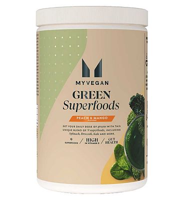 Click to view product details and reviews for Myvegan Green Superfoods Blend Peach And Mango 350g.