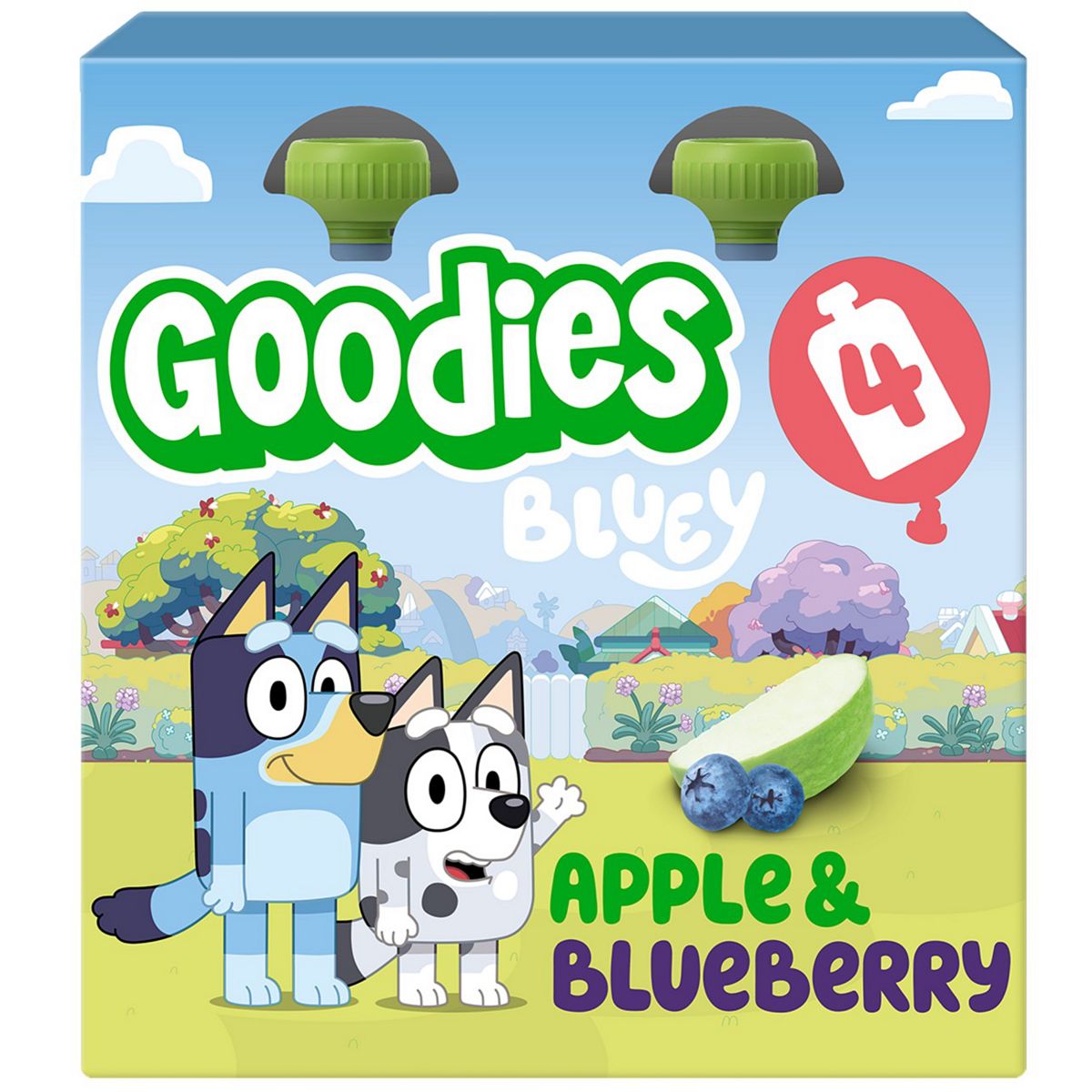 Organix Goodies Bluey Apple & Blueberry Pouch Kids Snack 4X100g