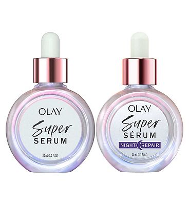 Olay Super Serum 5-in-1 Benefits, Hydrating Face Serum Day & Night Bundle
