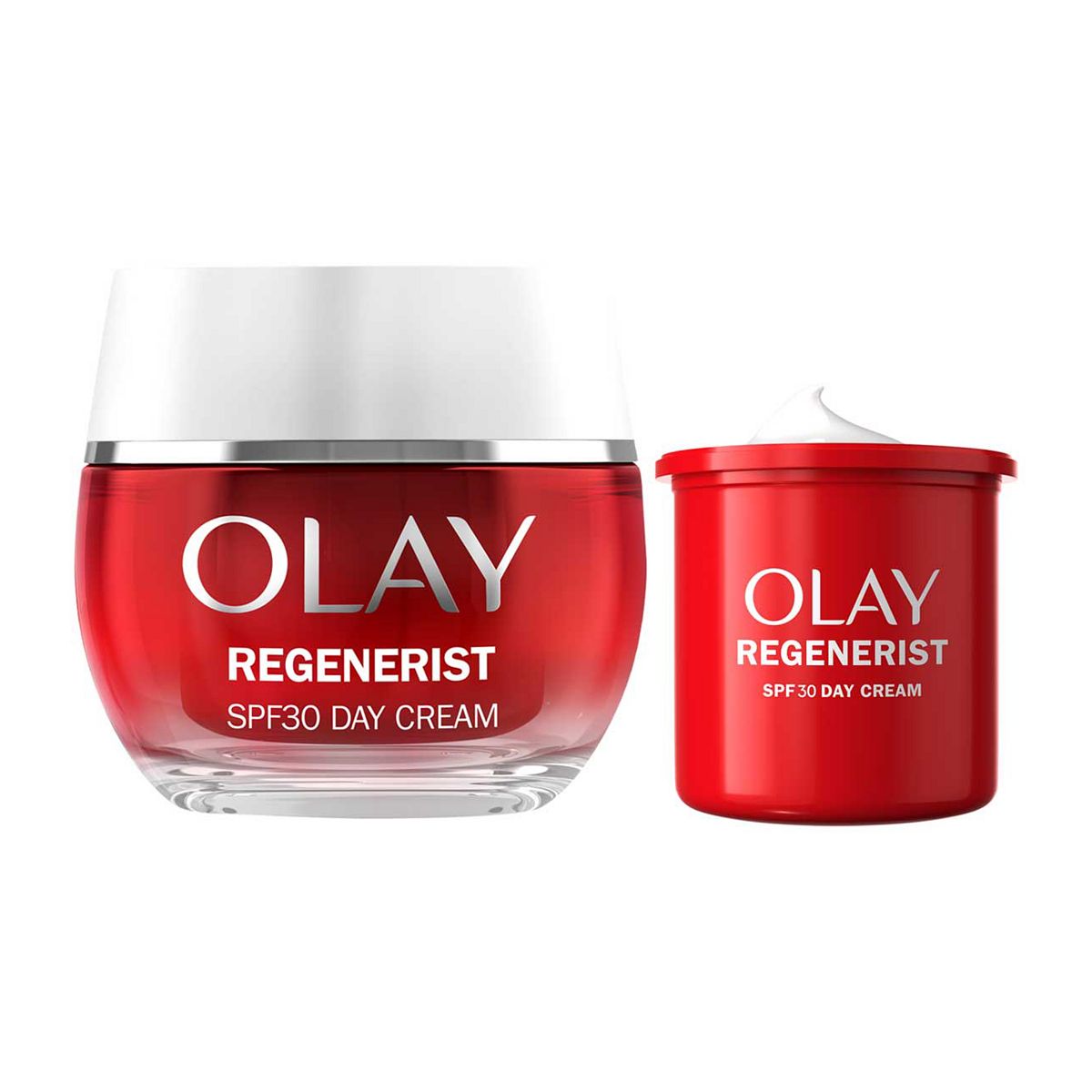 Olay Regenerist Day Face Cream Spf30 Active Firming Moisturiser & Refill Bundle