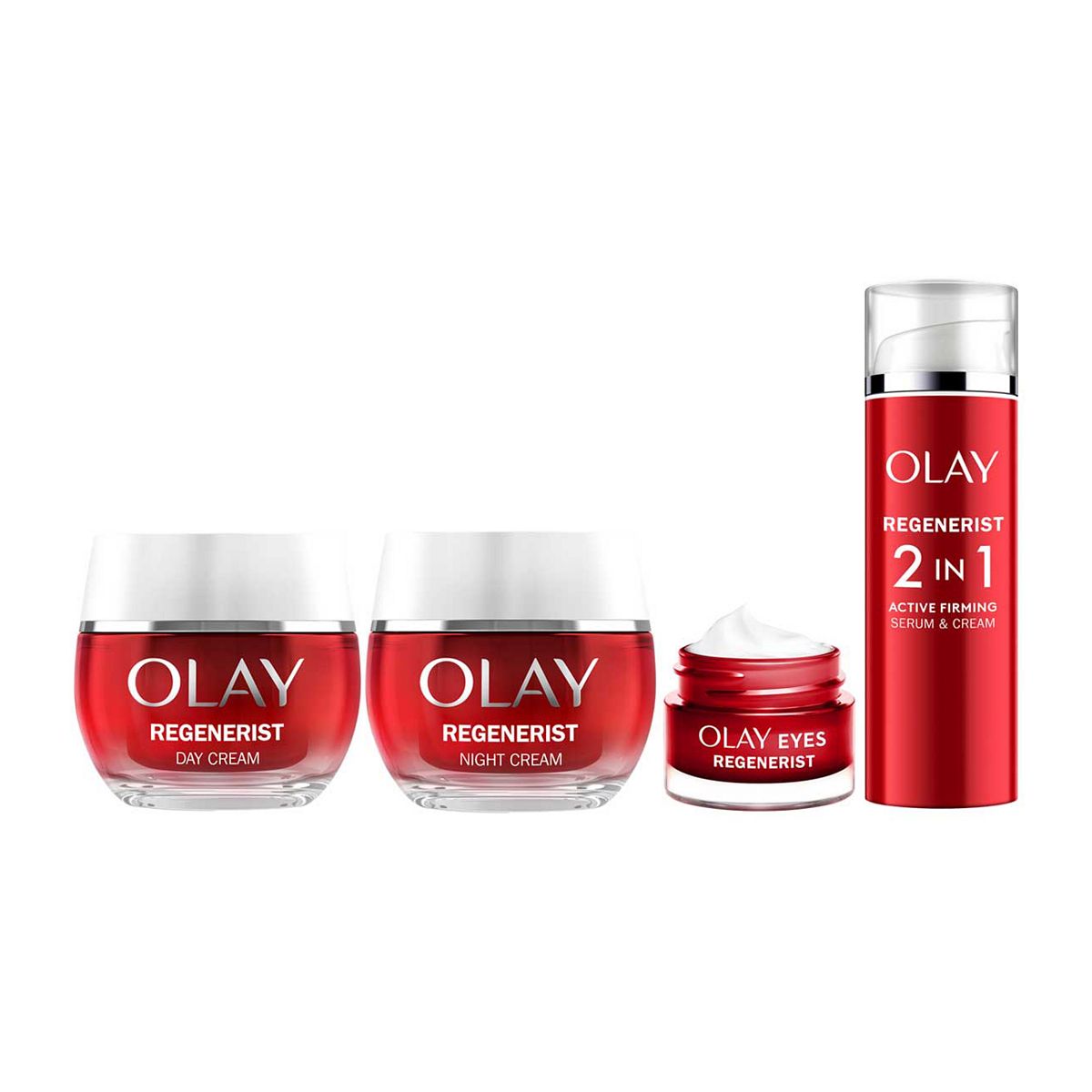 Olay Regenerist Regime, Day Serum, Firming Eye Cream, Face Cream & Night Bundle