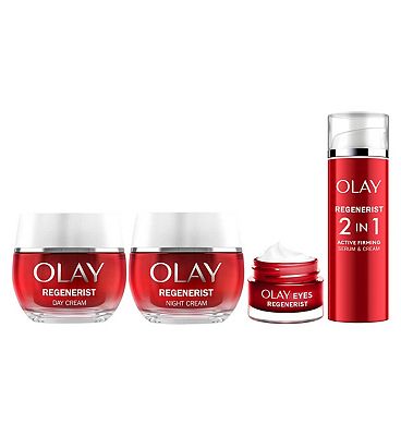 Olay Regenerist Regime, Day Serum, Firming Eye Cream, Day Face Cream & Night Cream Bundle