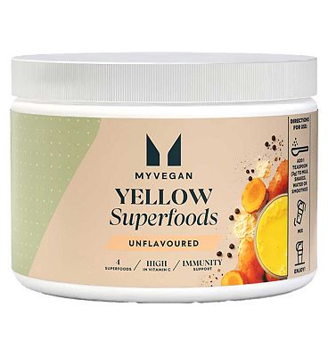 Click to view product details and reviews for Myprotein Myvegan Yellow Superfoods Powder Blend 150g.