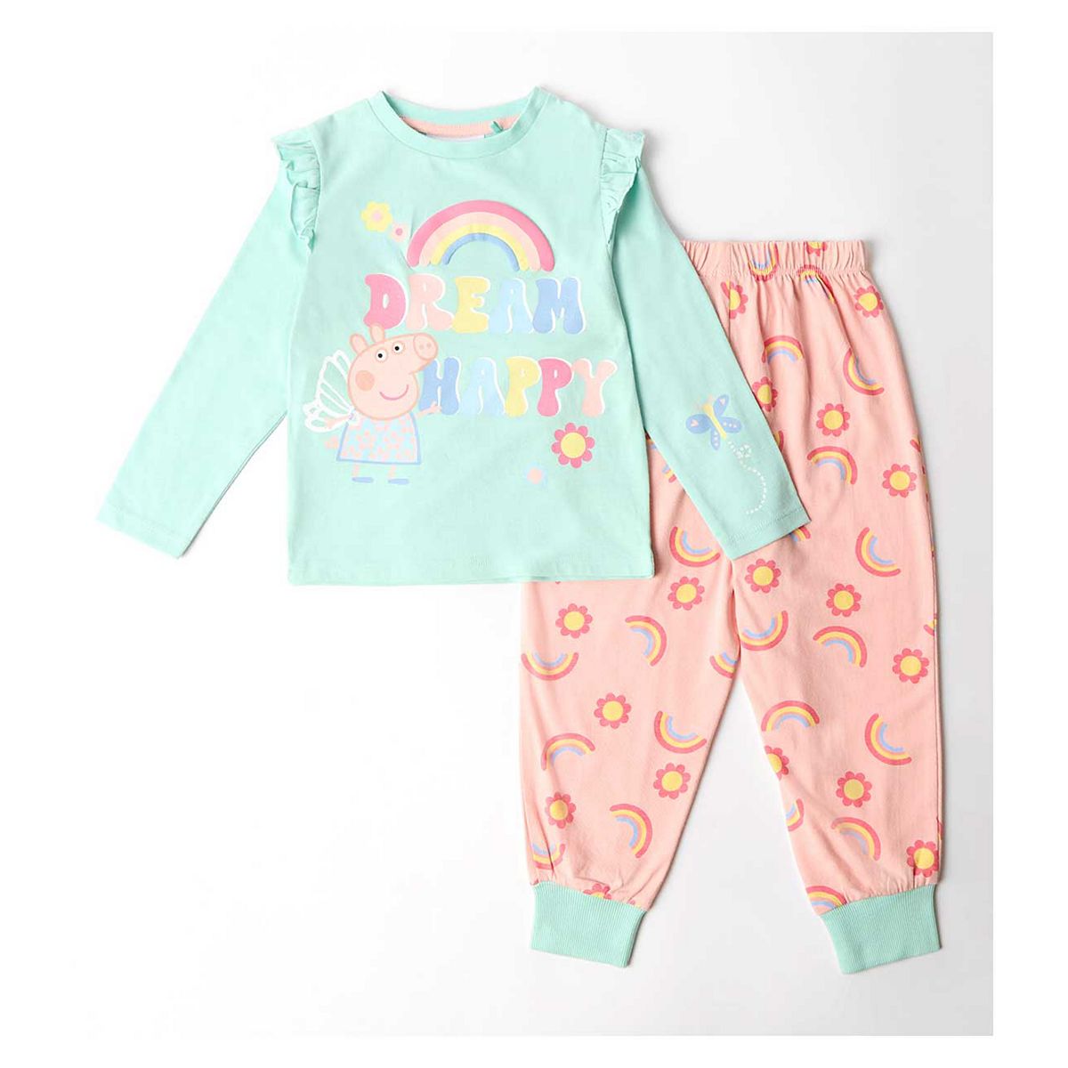 Peppa Pig Long Sleeve Leg Pyjama 5-6 Years, 5 - 6 Years Multicolor