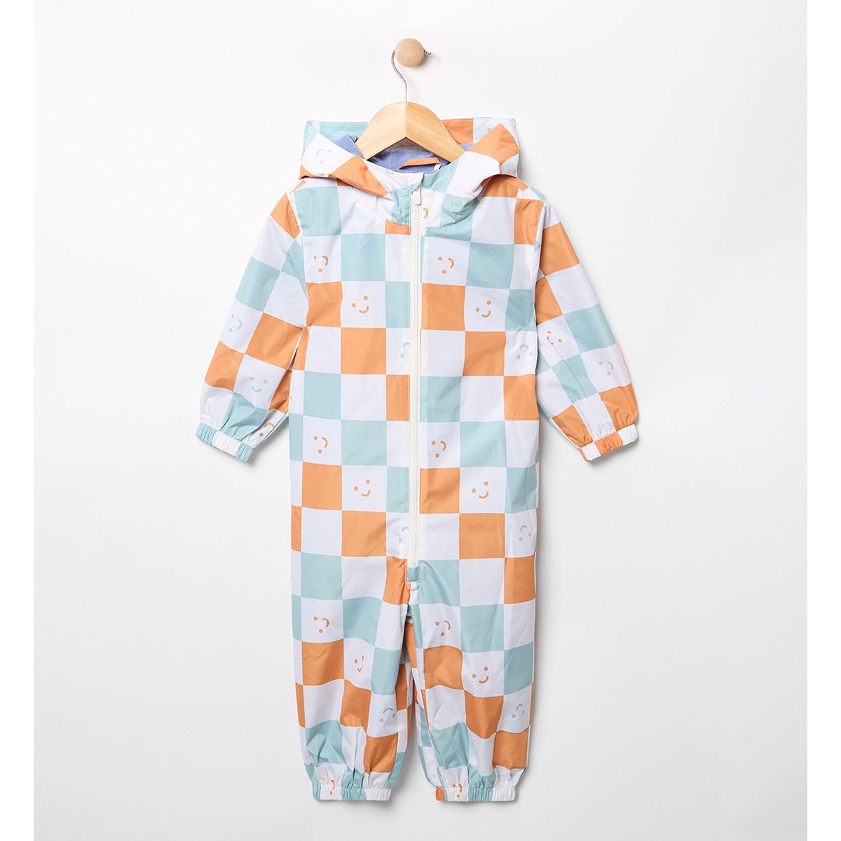 Maybe Junior Lightweight Checkboard Puddlesuit Multicolor
