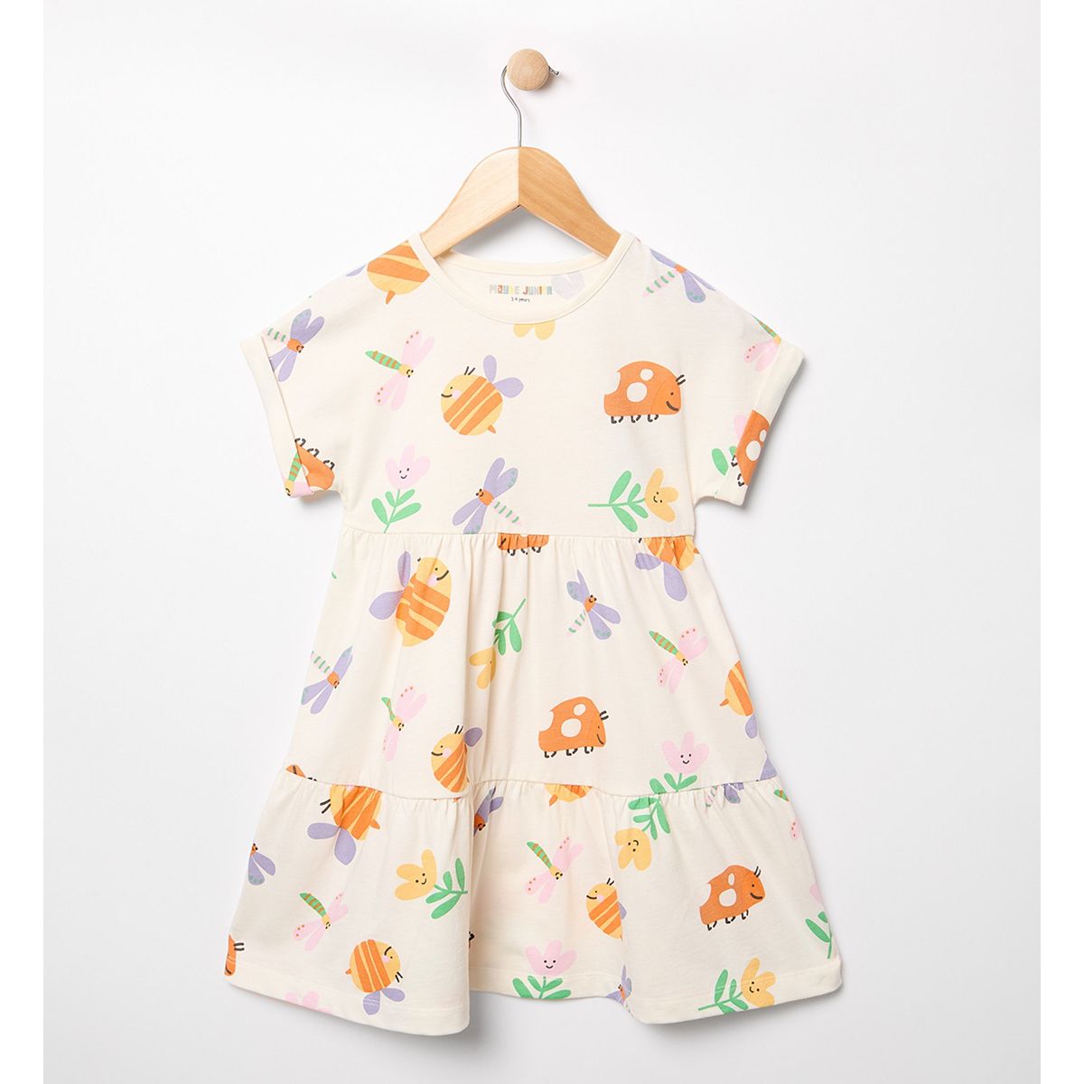 Maybe Junior Tiered Short-Sleeve Floral Print Dress 5-6 Years, 5 - 6 Years Multicolor
