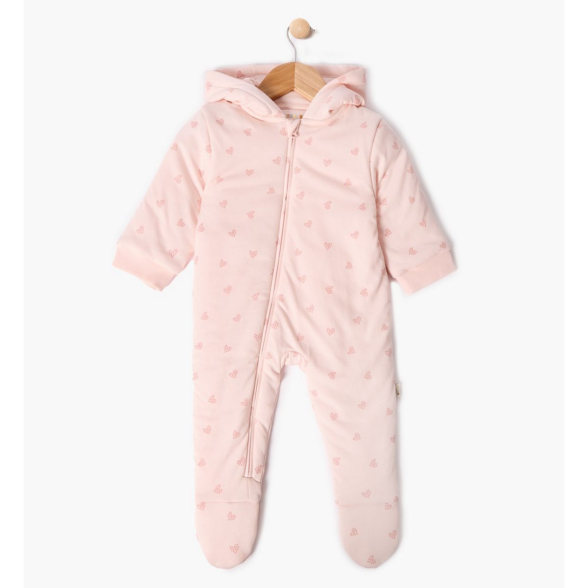 Maybe Baby Pink Quilted Pramsuit Up To 7.5 Lbs