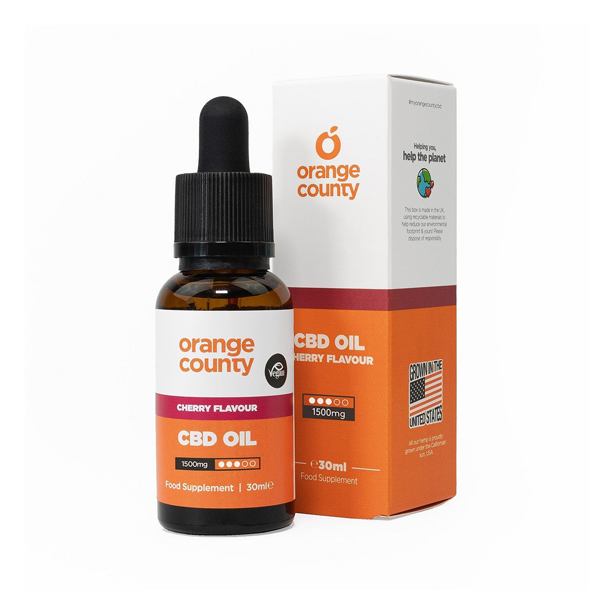 Orange County CBD - Broad Spectrum CBD Oil - 1000mg - Cherry Flavour
