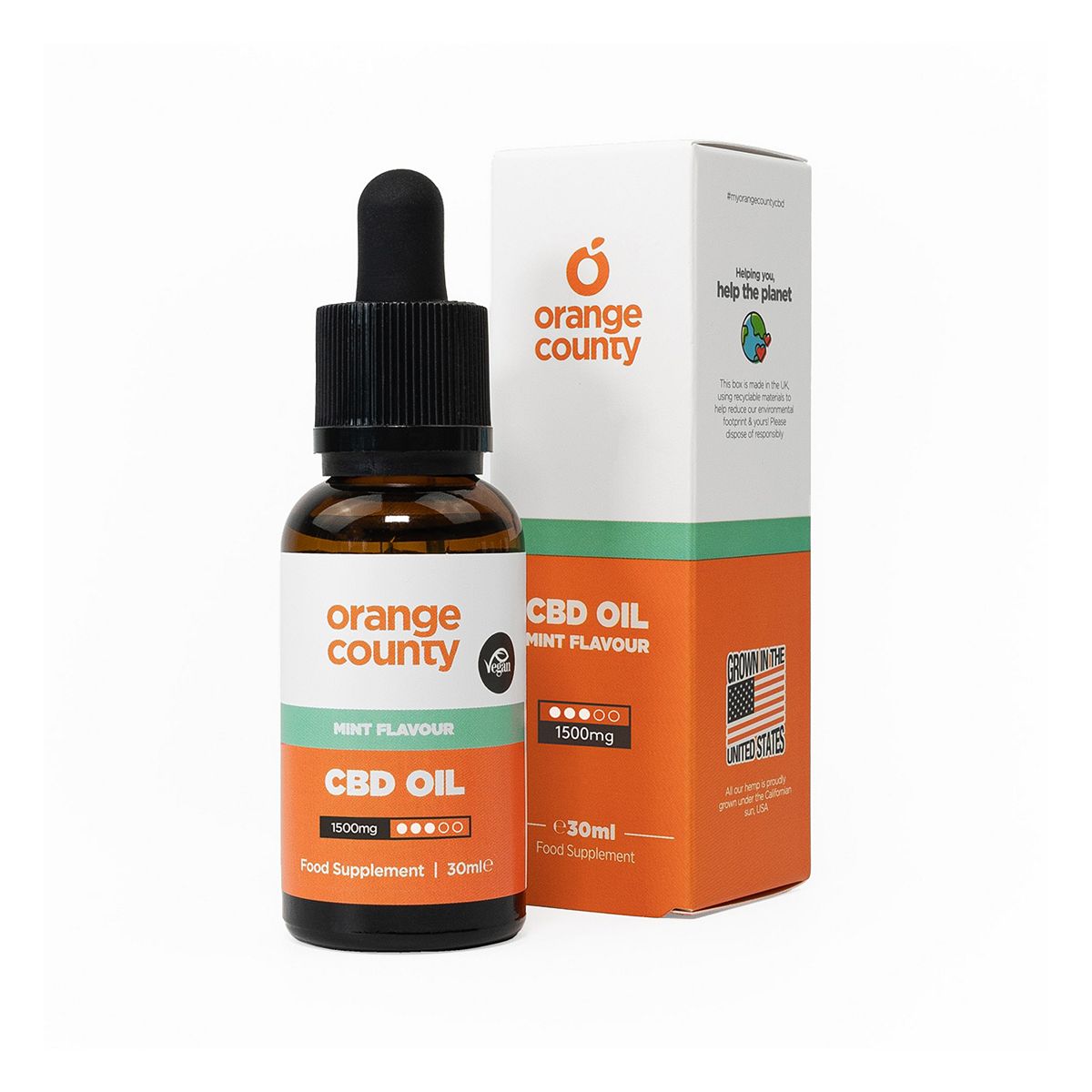 Orange County Cbd Mint Flavour Broad Spectrum Cbd Oil 1500Mg 30Ml