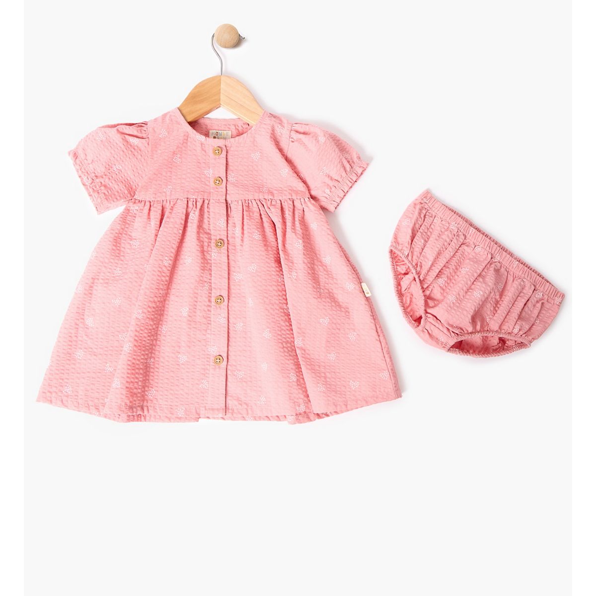 Maybe Baby Woven Herringbone Dress Brief 6-9 Months, 6 - 9 Months Multicolor