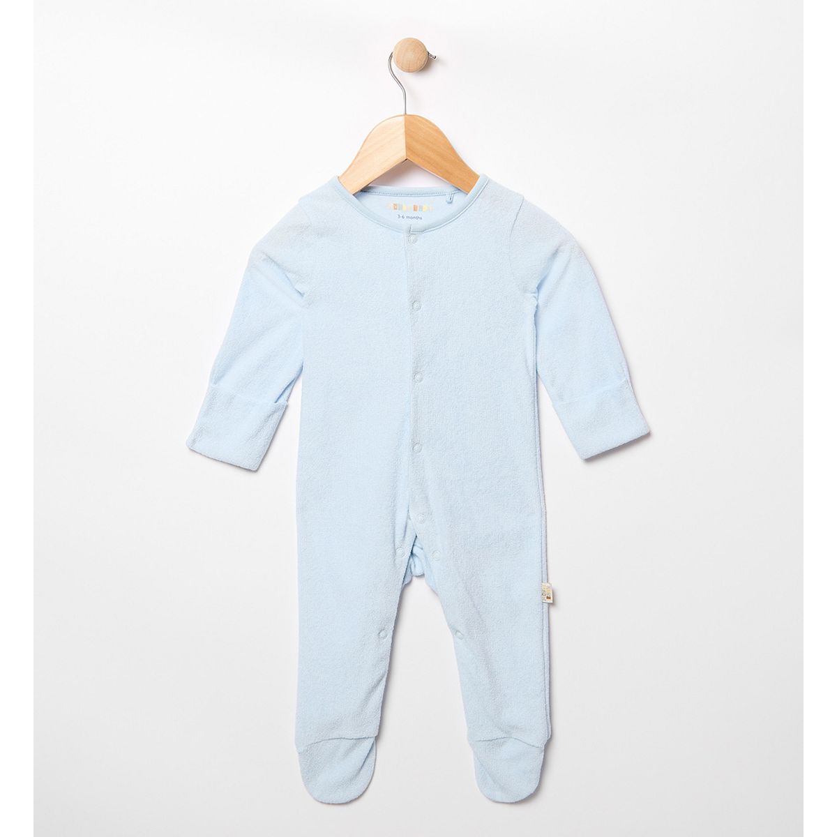 Maybe Baby Terry Towel Blue Sleepsuit, Up To 7.5 Lbs Multicolor
